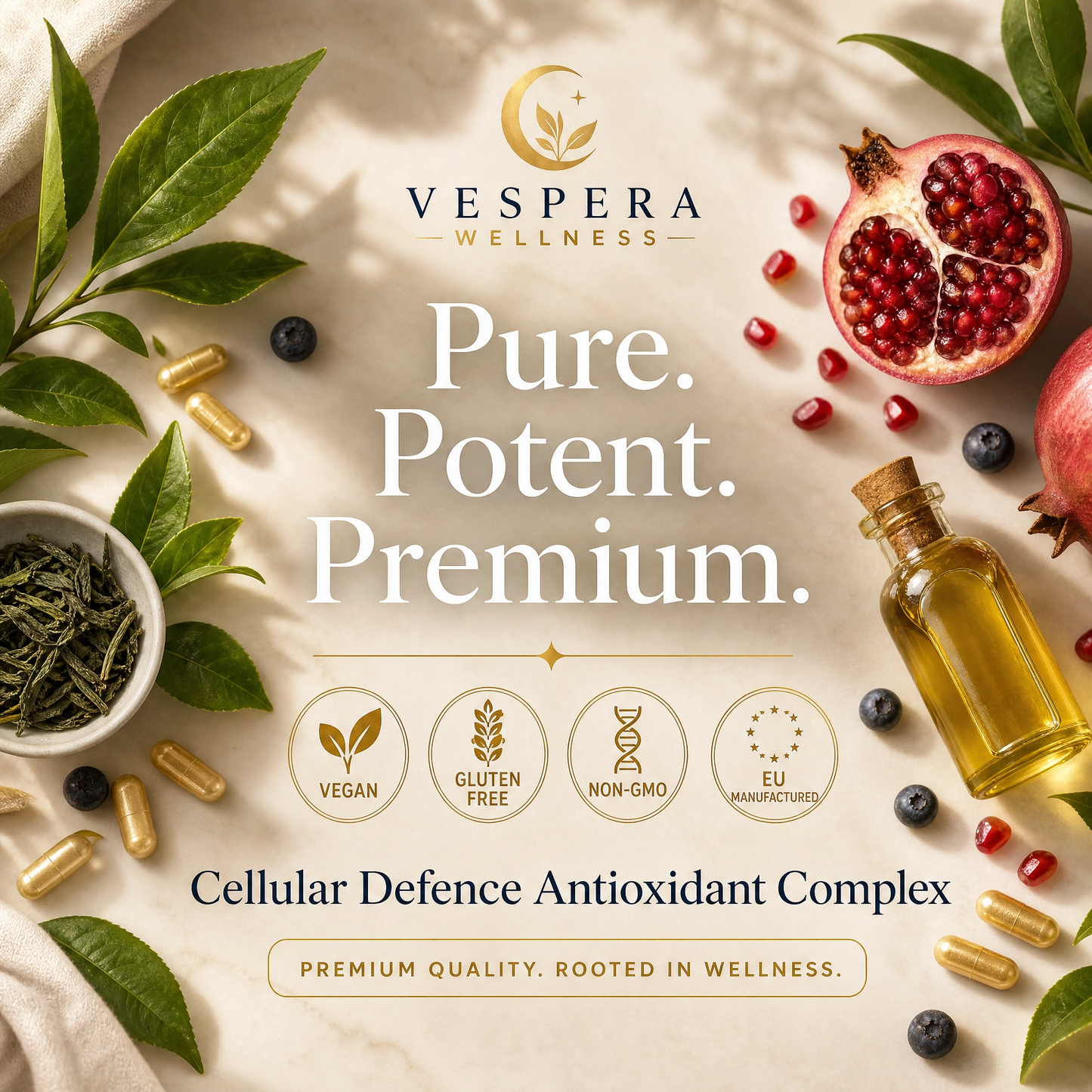 Vespera Cellular Defence – Antioxidant Complex - 60 Capsules - Vespera Wellness