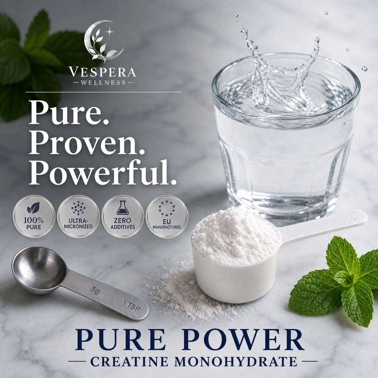 Vespera Pure Power – Creatine Monohydrate – 500g - Vespera Wellness