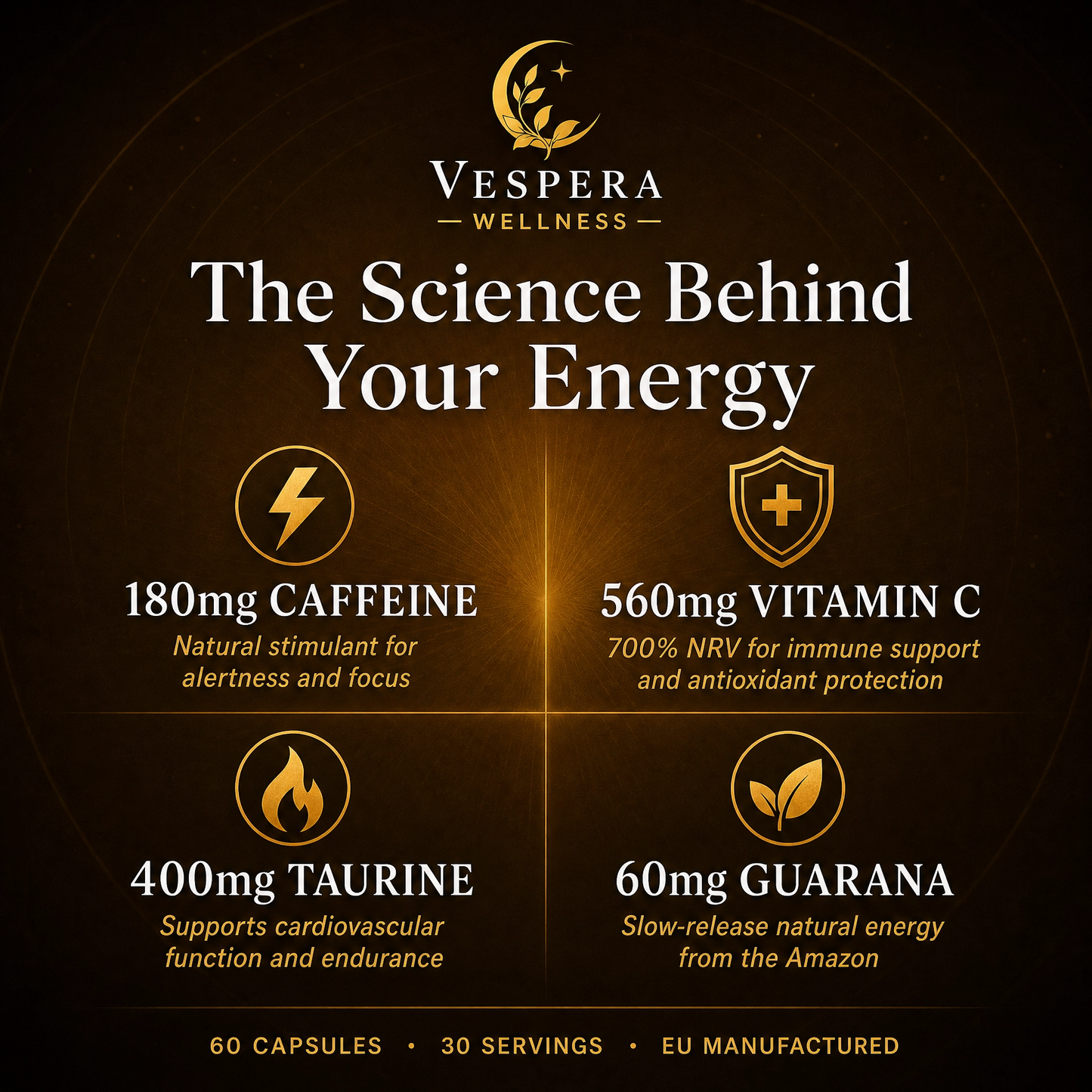 Vespera Ignite Energy Complex - 60 Capsules - Vespera Wellness