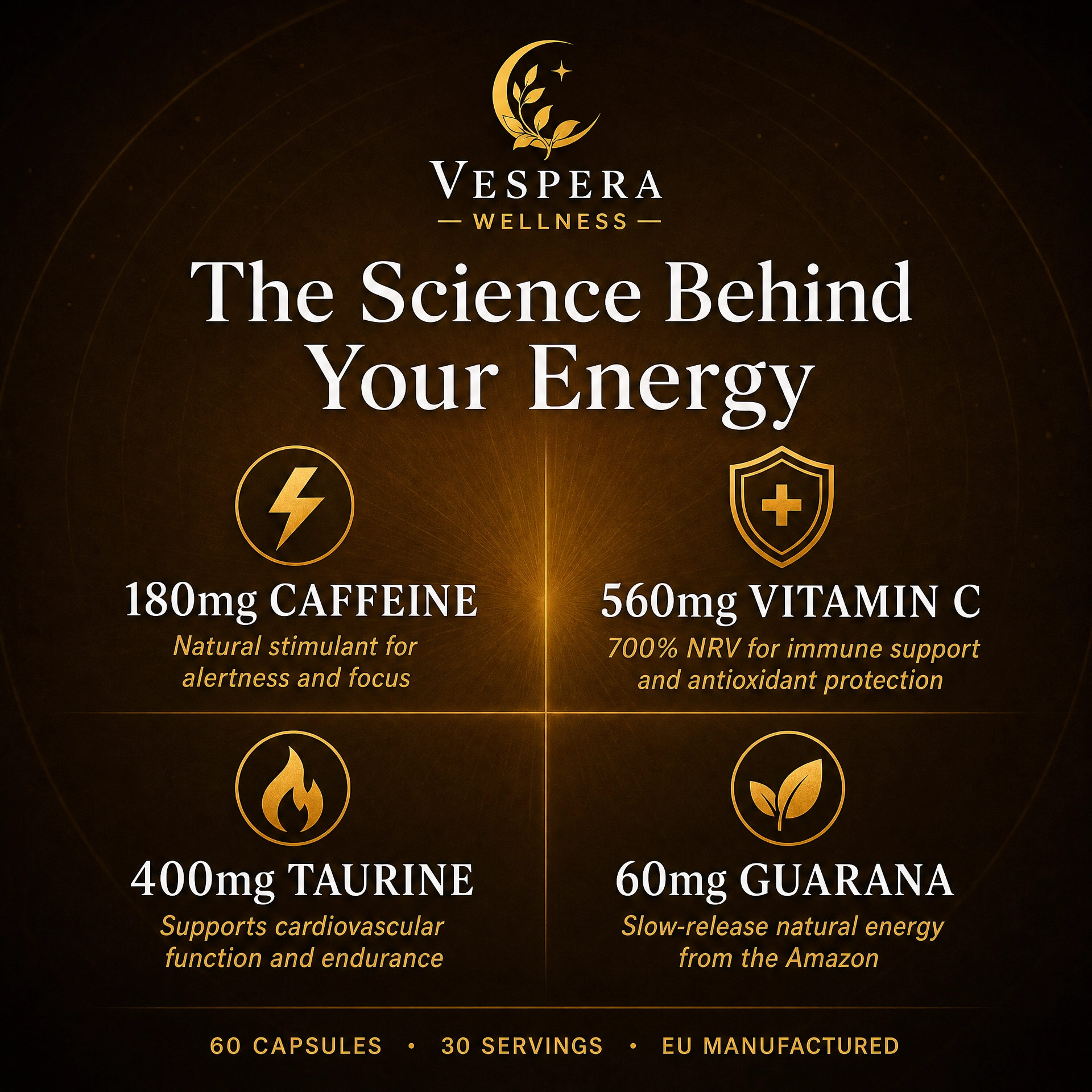 Vespera Ignite Energy Complex - 60 Capsules - Vespera Wellness