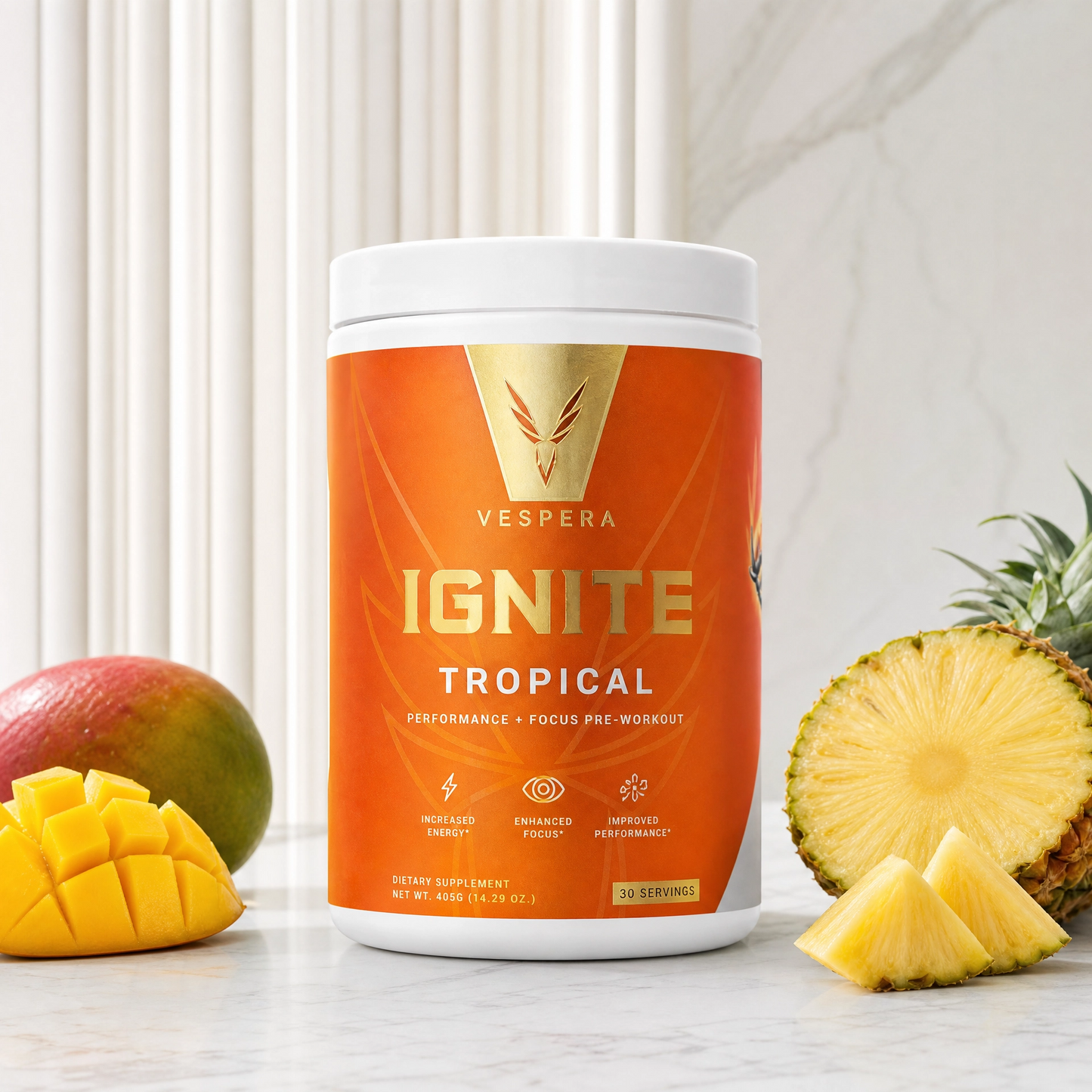 Vespera Ignite Tropical – Pre-Workout Booster Tropical - 500g - Vespera Wellness