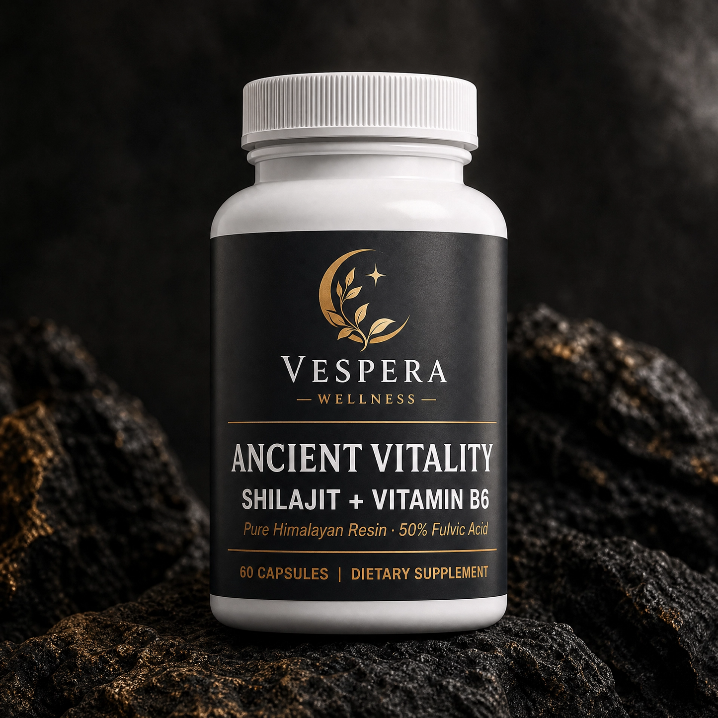 Vespera Ancient Vitality – Shilajit + Vitamin B6 - 60 Capsules - Vespera Wellness