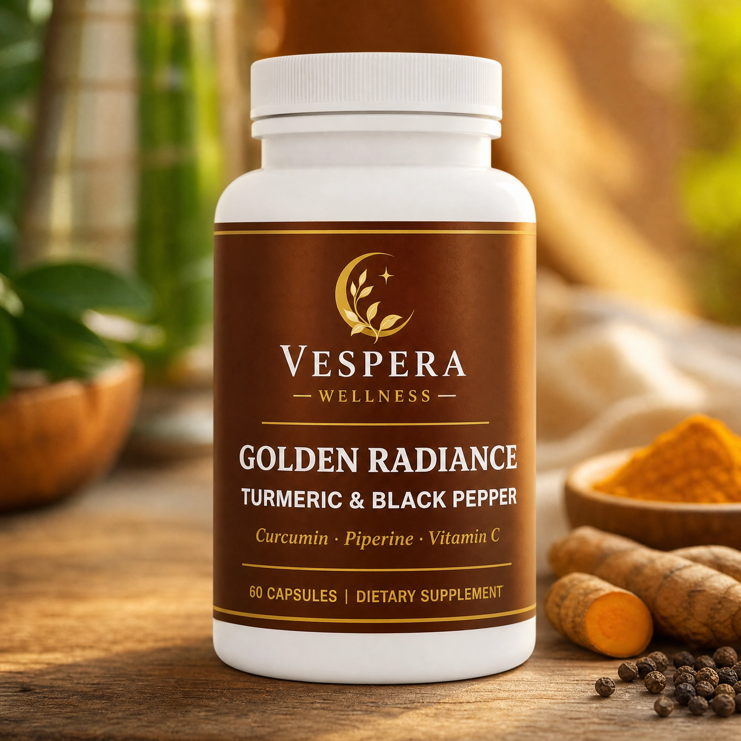 Vespera Turmeric &amp; Black Pepper Complex - 60 Capsules - Vespera Wellness