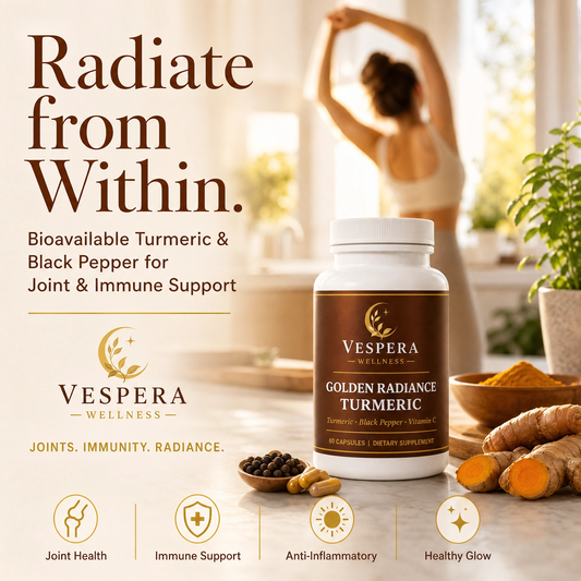 Vespera Turmeric &amp; Black Pepper Complex - 60 Capsules - Vespera Wellness