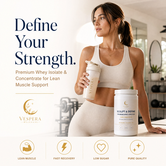 Vespera Sculpt & Define Premium Whey Protein Vanilla - 1000g - Vespera Wellness