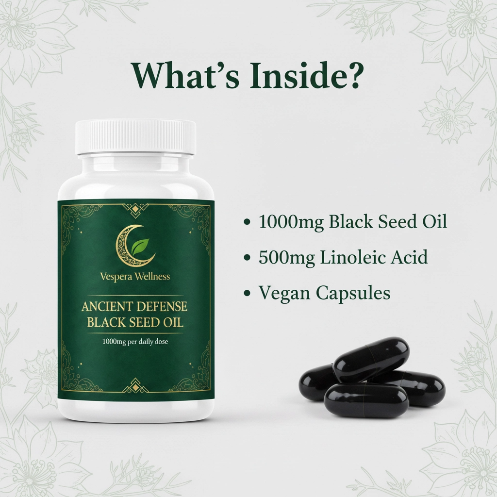 Vespera Ancient Defense Black Seed Oil - 120 Capsules - Vespera Wellness