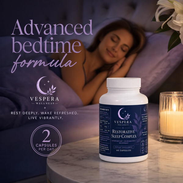 Vespera Restorative Sleep Complex-Magnesium Bisglycinate - 60 Capsules - Vespera Wellness