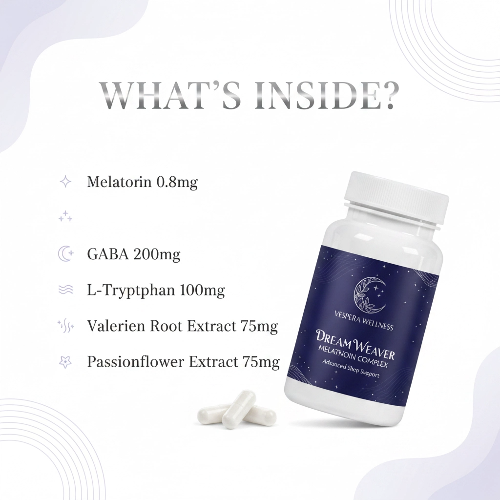 Vespera Dream Weaver Melatonin Complex - 60 Capsules - Vespera Wellness