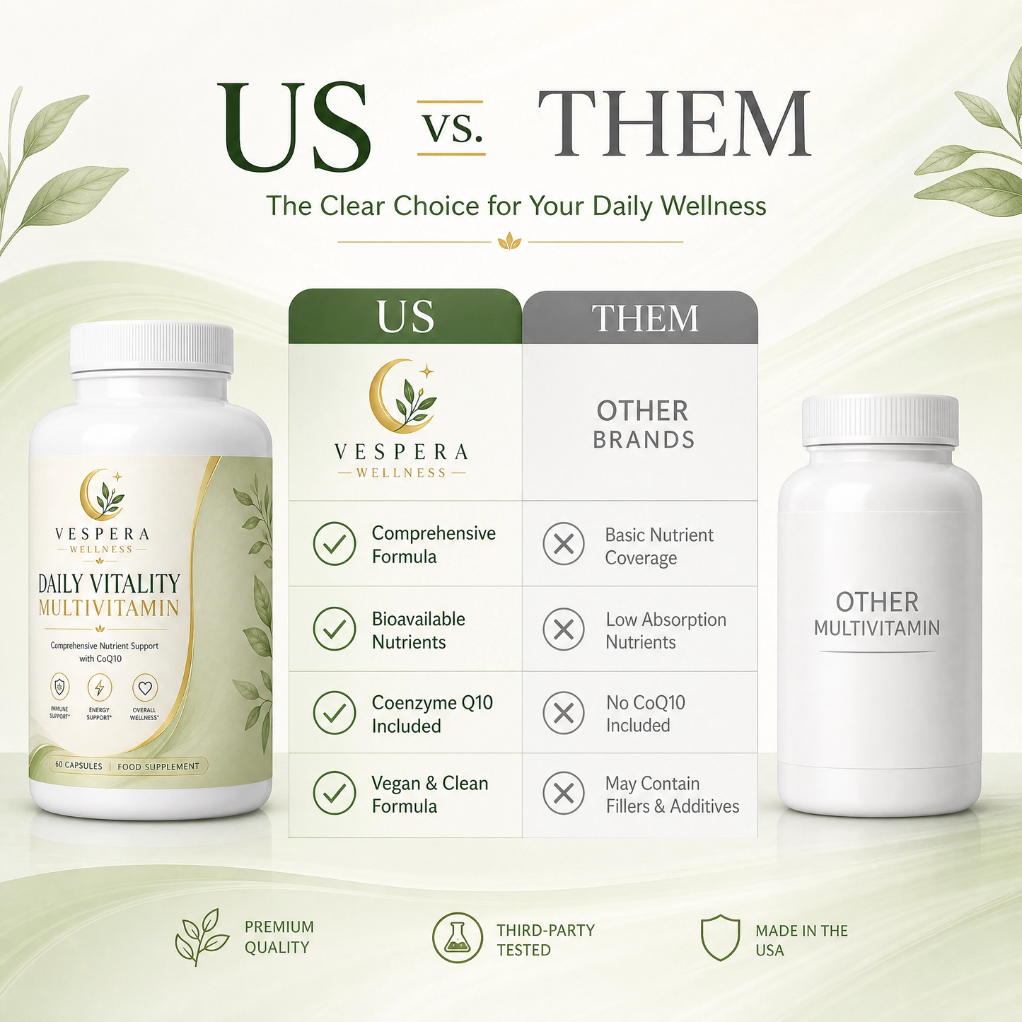 Vespera Daily Vitality Multivitamin - 120 Capsules - Vespera Wellness