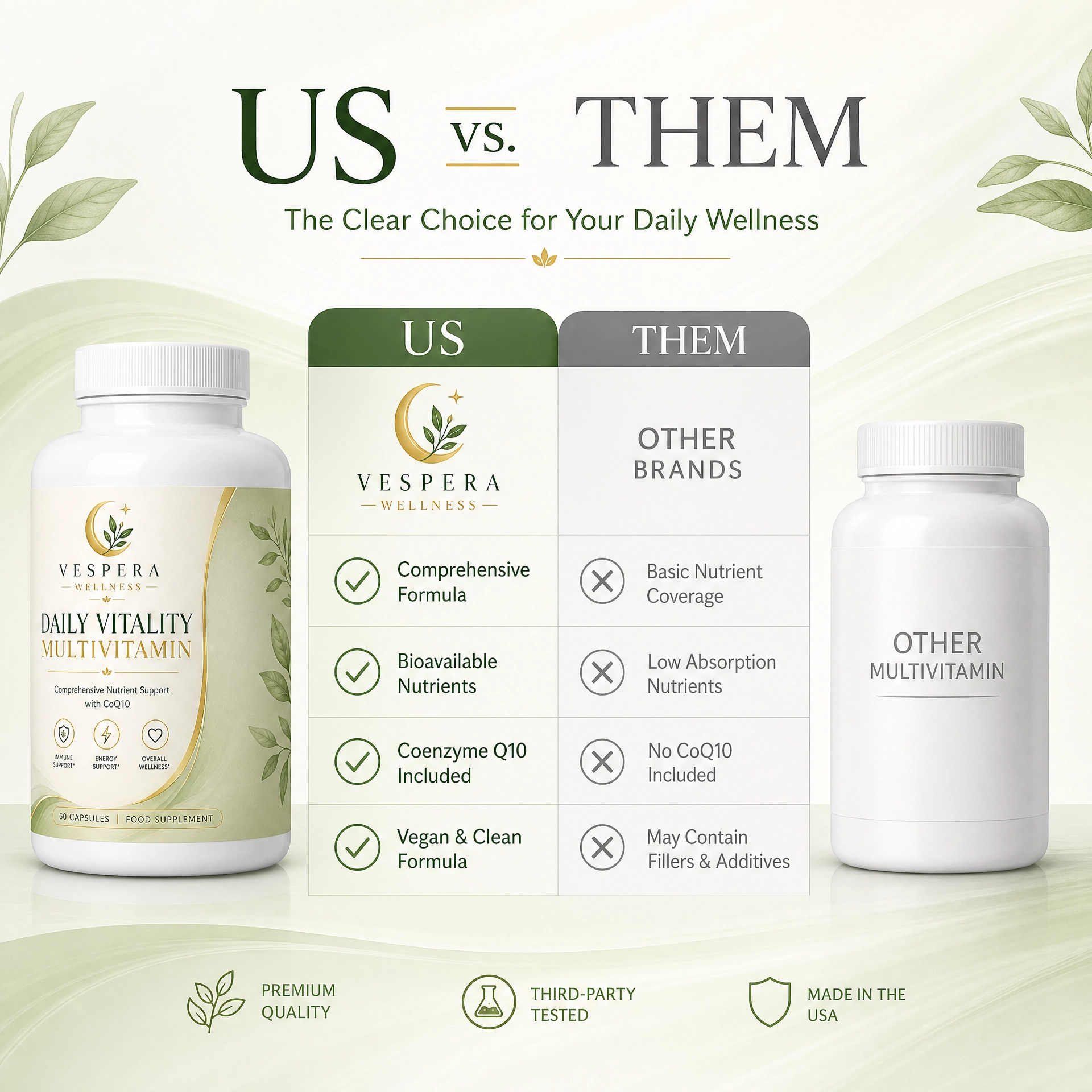 Vespera Daily Vitality Multivitamin - 120 Capsules - Vespera Wellness