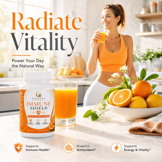 Vespera Immune Shield - Vitamin C  - 60 Capsules - Vespera Wellness