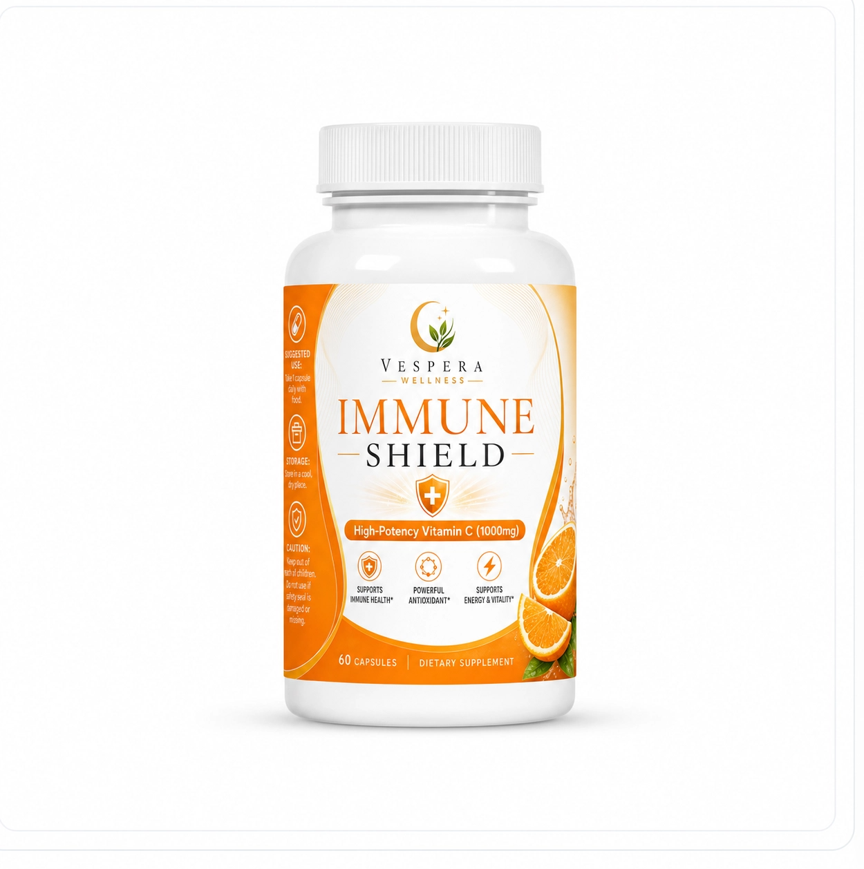 Vespera Immune Shield - Vitamin C  - 60 Capsules - Vespera Wellness