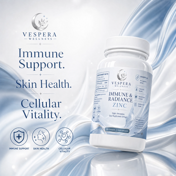 Vespera Immune & Radiance - Zinc Bisglycinate - 60 Capsules - Vespera Wellness