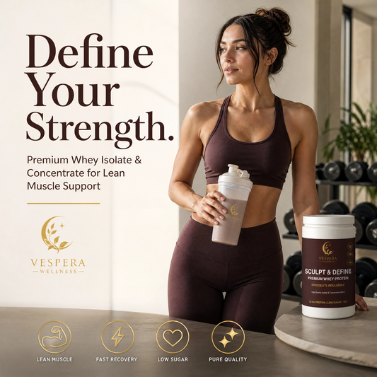 Vespera Sculpt & Define Premium Whey Protein Chocolate - 1000g - Vespera Wellness